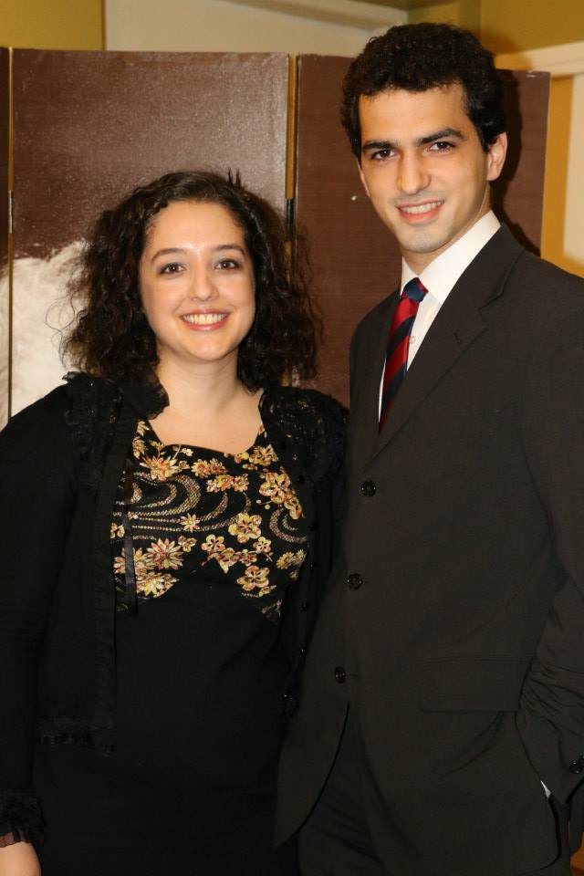 Ana e Christiano em um evento na Universidade de Helsinque