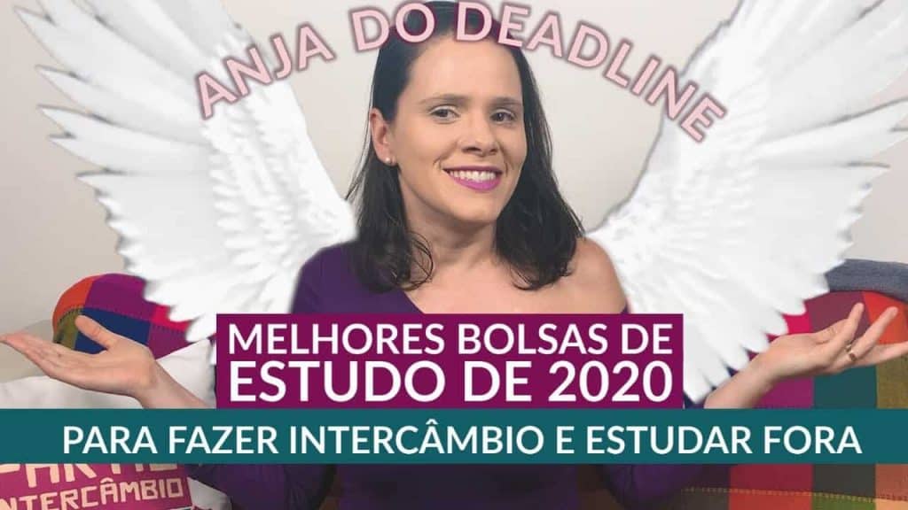 bruna amaral com asas de anjo trazendo as melhores bolsas de estudo de 2020